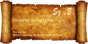 Szuchy Brigitta névjegykártya